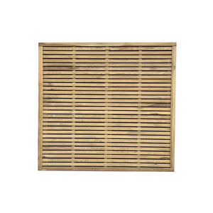Tanalised Slatted Fence Panel